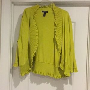 Ruffled sweater-jacket